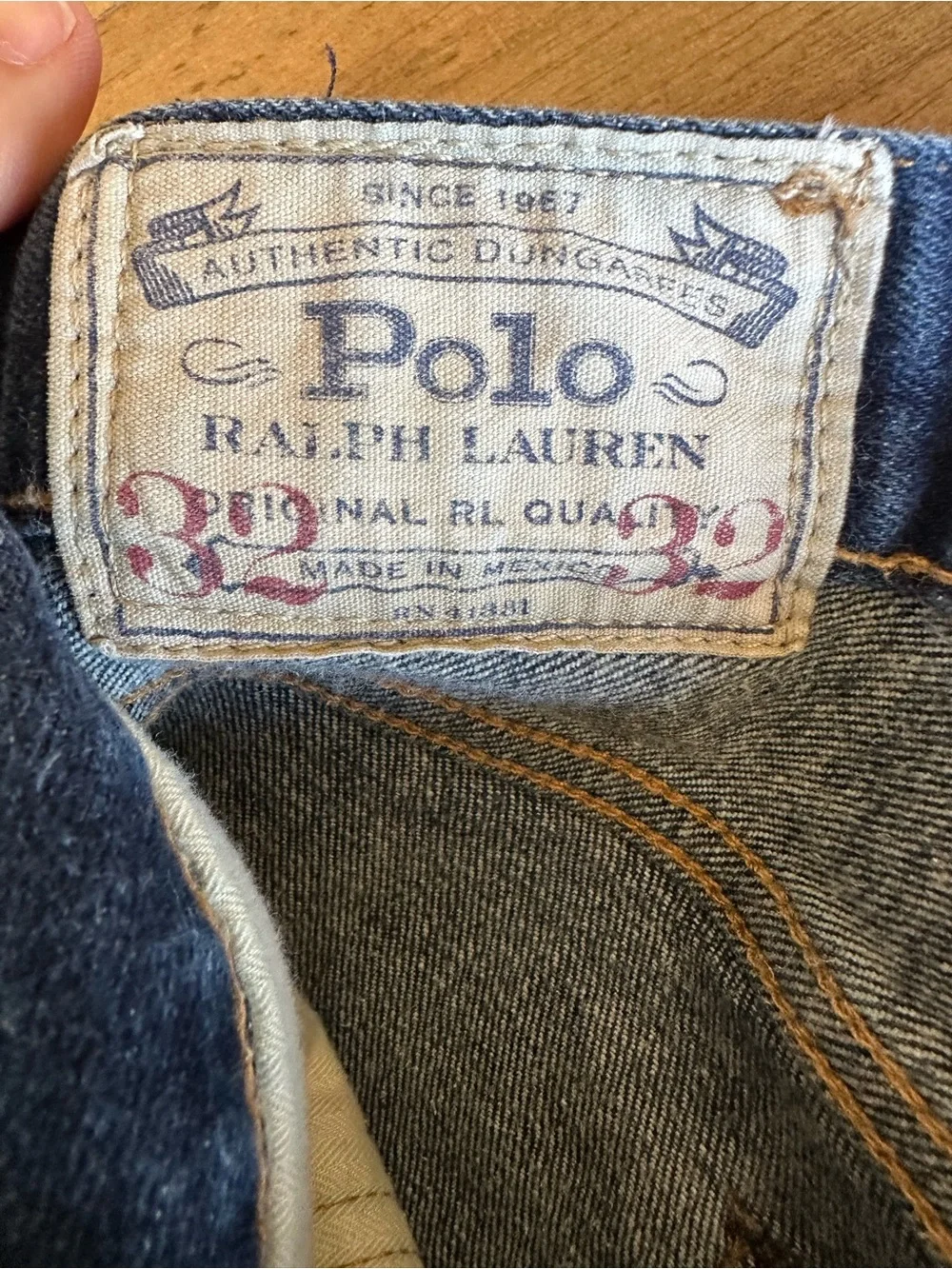Polo Ralph Lauren Varick Slim Straight Jeans Selvedge 32x30 Mens Med-Wash Denim